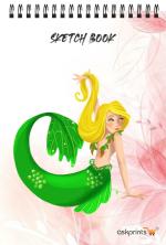 Askprints A5 (5.8 x 8.3 inc) Size 100 Pages, 50 Sheets (120gsm), Mermaid Wiro Bound Artist Sketch Pad, Durable Acid Free Drawing Paper for Painting, Sketching or Doodling, Best Gifts for Kids, White