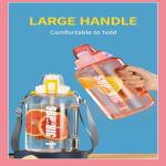 VIRTUOUS Leak-Proof Water Level Measurement Flip Design Water Bottle Jug for Fitness outdoor