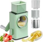 RYLAN Plastic Rotary Manual Vegetable Slice, Grater, Shredder, Salad Maker, Multicolor