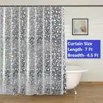 POP SHADE PVC Solid 3D AC/Shower Curtain for Bathroom/Partition (Size 54 inch x 84 Inch/7ft)