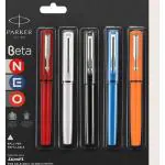 Parker Beta Neo Ball Pen Orange, Red, White, Blue & Black