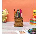 Future Works Stationary Items For Kids and birthday gift for kids/ Pencil Holder and Cute Stationary For Students School Supplies/drawing colors organiser,(EcoFriendly) Brown10.16 x 10.16 x 16.51 cm; 249 Grams
