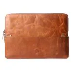The Leather Warehouse Handmade Leather MacBook sleeve, Personalized Leather Sleeve Bag for MacBook Pro and Air - 16'', 13'', 13.3'' & 15'' MacBook Air Case, (Crunch Tan)