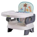 Baybee Grey Booster Chair with Removable Feeding Tray and Safety Belt for baby (6-36 M)
