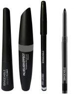 BINGEABLE...ENJOY THE DIFFERENCE Black Eyeliner With Mascara Eyebrow Pencil And Kajal (Set Of 4)