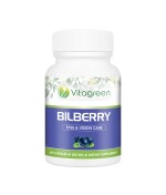 VitaGreen BILBERRY Capsules For Healthy Vision & Supports Complete Eye Health, Pure Natural & Ayurvedic, 500 MG, 60 Capsules