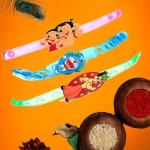 Kavim Kids RAKHI 23555 Plastic (PVC) Rakhi Set (Three Band light Rakhi for Kids)