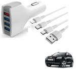 Kozdiko 4 Port USB Car Charger with 3 in 1 Cable for Chevrolet Captiva