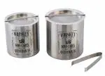 GRD International Export Quality Ice Bucket For Home Bar | Stainless Steel Double Wall Ice Bucket | Silver Bar Set for Drinks Set of 2 Double Wall Stainless Steel Ice Buckets - 6x6 Inch & 7x7 Inch