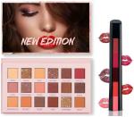 DAIMANPU 18 Eyeshadow Color palette 5in1 lipstick combo packs super pigmented natural (2 Items in the set)