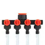 Tallin ABS Plastic 4 Way Faucet Hose Pipe Connectors Splitter Drip Water Tap for Garden Home Irrigation