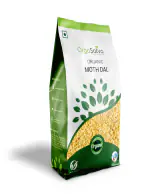 OrgaSatva Organic Moth Dal/Matki Dal Pack of 1 kg X 2