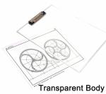 SZONZ Paper Clipboard Writing Pad Clipboards Drawing/Writing/Exam Board/Clipboard with Clip and Elastic - Sturdy, Lightweight for Office, School, College Transparent Exam Pad