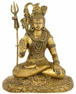Kalakrithi Classic Metal Lord Shiva Statue 26.67 X 21.59 cm