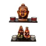 Captiver Wall Mounted MDF Shelf Set 2 Wenge 15X30 CM Rack Shelves Books Storage