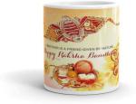 STARS DESIGNE Happy Raksha Bandhan Multicolour Printed Coffee & Tea Cup Rakhi Gift for Brother & Sister, Gift for Sister 669