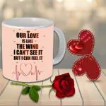 AWANI TRENDS Ceramic Coffee Mug and Artificial Red Rose and love greeting card For Your Girlfriend ,Boyfriend,Wife And Husband | Valentine's Day,Birthday,Anniversary,New Year Gift -ATLRG-030
