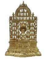 Kalarambh Brass Digamber Mahavir Jain Idol Murti Statue for Pooja Puja Mandir Table Decor Gift Items Collectible Handicraft Art, Yellow, 8 x 2.5 x 12 Inch (L x W x H)