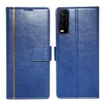 A D Enterprises Blue GP Flip Cover for Vivo Y20 | Magnetic Case | Shock Absorbent | Flip Cover Vivo Y20
