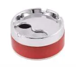 Plastic and Stainless Steel Windproof Ashtray Rotating Lid Convenient Smokeless Ashtray For Cigaretteand ,MultiColour Cigar for Home and Office and , MultiColour (pack of 1)