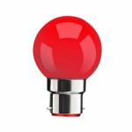 imee Round Shape Night LED Bulb (0.5 Watts | Red | Base B22) - Pack of 10