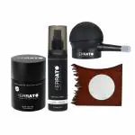 Kerrato Hair Fibres 4gm (DARK BROWN), Kerrato FibreHold Spray (100ml), Optimizer Comb and Pump | Kerrato Hair Fiber Combo Kit