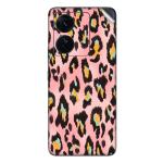 GADGETSWRAP Printed Vinyl Skin Sticker for Vivo iQoo Z6 Pro (5G) - Pink Cheetah Bow