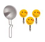 First Front Aluminium Tadka Pan With 1 Set Smiley Hooks and (Multicolour, Pack of 2)