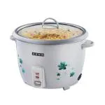 USHA RC10GS1 Steamer 500W, 1L Automatic Rice Cookerwith Powerful Heating Element, Keep Rice Warm for 5 Hrs, Steamer, Trivet Plate & more accessories, 5 Yrs Warranty (White)