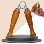 PROUT Wooden Hand Gripper Fitness Grip for Men & Women for Gym Workout (Wooden)
