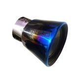 BIGBIRD Best TP-08 Car Exhaust Silencer Muffler Tip Chrome Stylist Half Burnt Blue Silencer