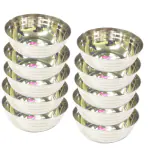 SHINI LIFESTYLE Stainless Steel Curry Bowl/Wati/Katori/Vati/Serving Dish/Vegetable Katori (Dia-15)