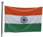 FlagSource Indian National Outdoor Flag of Size 4ft x 6ft in 100% Knitted Polyester (EndureTex) with a Rope