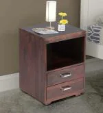 Ikiriya Kassel Sheesham Wood End Table| Corner Table| Tea Table| Bedside Table in Dark Walnut Finish