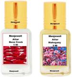 Menjewell Pack of 2PCS Attar(Rose Fresh 5ML,Mahogany 5ML) Floral Attar (Floral)