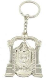 Blue Aura Truebucks Silver Metal Radha Krishna Plated Spiritual Decorative Quality Key Chain