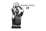 Divinedesigns Multicolor Vinyl Michael Jordan Wall Sticker