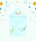 The Little Lookers Blue Super Soft Hooded Quick Dry Baby Towel
