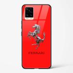 My Pc Wala Vivo V20 Red Glass, Rubber Back Cover