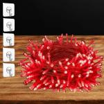 X4Decor 42 LED Fairy String Lights Decorative Indoor/Outdoor Lighting With 5 Wall Hooks For Hanging Twinkle Lights For Navratri Dussehra Durga Puja Christmas New Year Decoration (Red Combo Po-1)