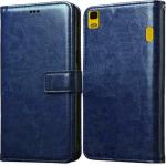 Slugabed Premium Leather Kickstand Wallet Flip Case Cover with Magnetic Closure for Lenovo K3 Note,Lenovo A7000 - Blue