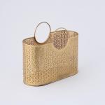 DM DESIGN MASTER  Iron Classic Basket with Twin Handle Multipurpose Shopping Storage Basket with Handle Strong and Washable for Kitchen Picnic Iron Fruit & Vegetable Basket