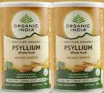 Organic India Whole Husk Psyllium Organic Isabgol Ayurvedic Medicine (2 Packs, 100gm Powder in Each Pack)