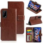 Slugabed Leather Flip with Wallet Case with TPU Shockproof Cover for Realme Narzo 30 Pro, Realme Narzo 30 Pro 5G (Brown)
