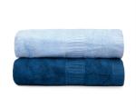 Mush Navy, Sky Blue Bamboo Hand Towel (Pack Of 2)