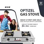 OPTIZEL KASSEL 2Burner Stainless Steel LPG Gas Stove I Manual Cooktop I Pure Brass Top I Sigdi I Chullah I 2 years Warranty