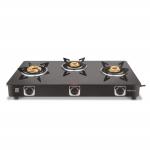Vidiem Edge Glass Top 3 Brass Burner Gas Stove