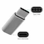 Pmw - Male C Type to Female B Type - Type C Male to Micro USB Female Adapter - Charge and Sync Cable Connector Adapter - Pack of 2