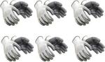 STYLERA White And Grey Nylon Safety Gloves M Pack Of 6 Pair