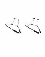 Ibond Wireless Neckband Bluetooth Earbuds High-Fidelity Sound, Magnetic Earbuds, Long Battery Life, Ergonomic Design, IPX5 Water-Resistant Ideal for Sports & Daily Use (Metallic Blue & Red)